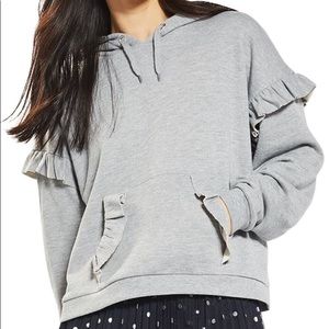Topshop Ruffle Sweatshirt